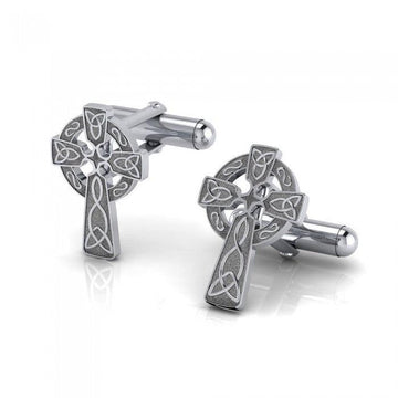 Undying Love of a Divine Celtic Cross Cufflinks CL043 - Jewelry